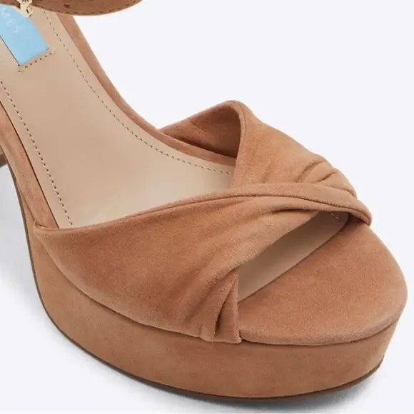 Draper James NWT Platform Suede Sandals in a Tan color, few smudges, no Box. - Picture 4 of 16